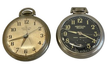 Two Vintage Westclox Pocket Watches