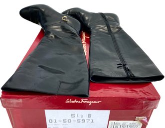 Salvatore Ferragamo Leather Tall Boots Size 5.5