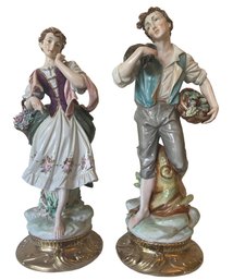 Pair Of Andrea By Sadek Fine Porcelain Figurines