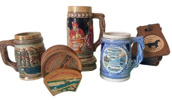 Vintage Souvenir Steins & Coasters