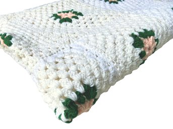 Vintage Full Size Hand Crocheted Blanket