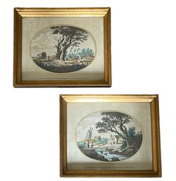 Pair Of Small Antique London Prints (M)