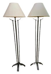Pair Of Modernist Torch Lamps