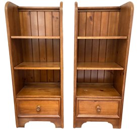 Sturdy Pair Of Pine Book Shelves
