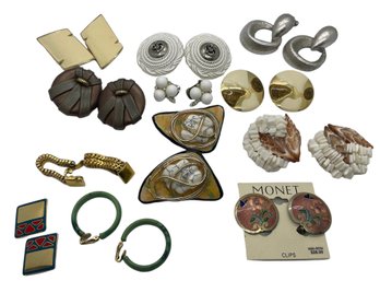 Clip-on Earrings Galore - Includes Monet - 12 Pairs