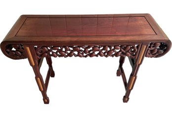 Captivating Carved Rosewood Altar Table