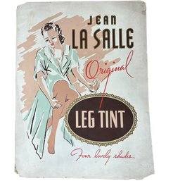 1930s Art Deco LEAN LA SALLE LEG TINT Advertising Card