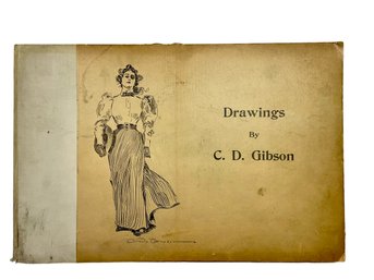 Rare! Drawings By C.D. Gibson - 1901 Edition- Oversized Hardcover 18 X 12