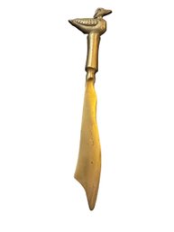 Lovey Decorative Brass Letter Opener With Duck Finial