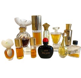 Eleven Vintage Miniature Perfume Bottles