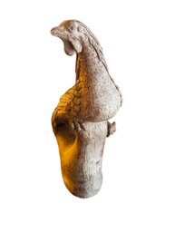 Mounted Carved Ceramic Landfowl Bird