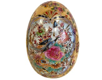 Vintage Satsuma Style Hand Painted Egg