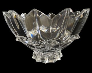 Vintage Heavy Hand Cut Crystal Bowl (J)