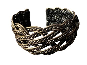 Metal Braided Cuff  Bracelet