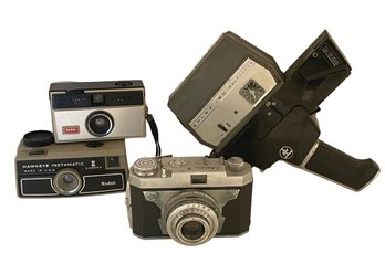 Collection Of Vintage Cameras Including 8mm Bolex