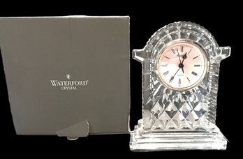 Large Waterford Crystal Gold Faced Carriage Clock