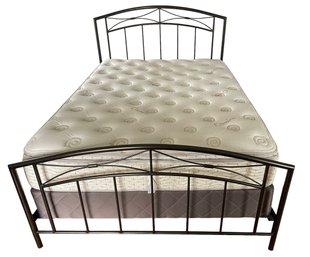 Wrought Iron Queen Size Bed With Bamboo Mattress