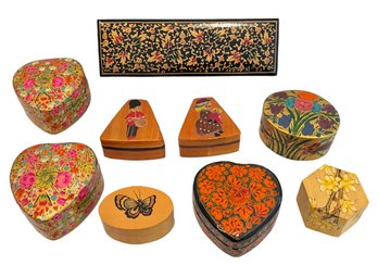 Collection Of Nine Small Trinket Boxes