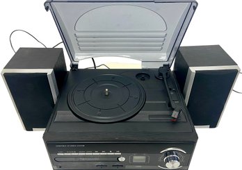 Encore Technology Turntable, CD, Radio System With Speakers