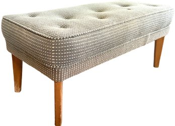 Mid Century Howard Keith Upholstered Bench 34' X 16' X 16'