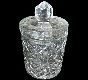 Vintage Cut Crystal Biscuit Jar 8.5'