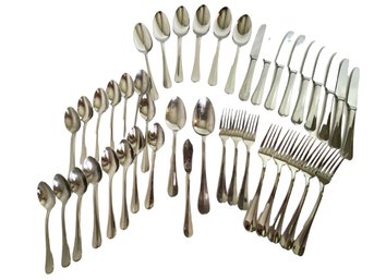 Vintage 'Hartford' Stainless Steel Flatware 18/10 By Roberts & Belk (41 Pieces)