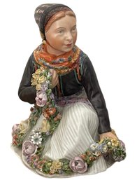 Royal Copenhagen Porcelain 'Amager National Flower Girl' Figurine
