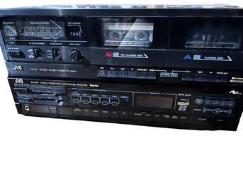 JVC Cassette Deck And Receiver Stereo System