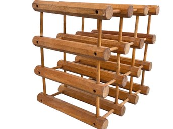 Vintage JK Adams Oak Wine Rack