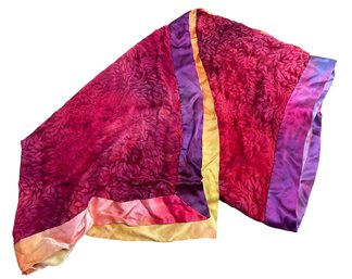Oversize Hand Dyed Silk Scarf By Jeanette Kuvin Oren