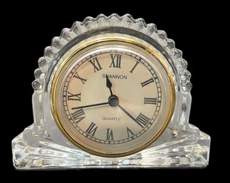 Miniature Shannon Crystal Mantel Clock