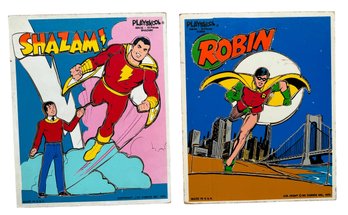 Vintage 1976 Playskool 'Robin' & 'Shazam' Puzzles