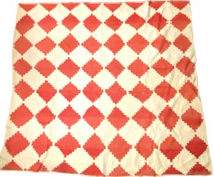 Red And White Vintage Quilt 79'