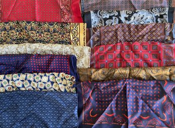 A Collection Of European Silk Pocket Squares