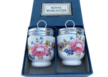 VIntage Royal Worcester Fine Porcelain Egg Coddler Set