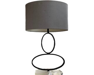 Modern Lamp Metal With Lucite Accents
