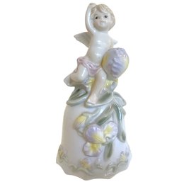 Vintage Cherub Porcelain Bell From Seymour Mann