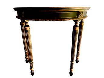 Empire Style Demilune Black & Gold Table