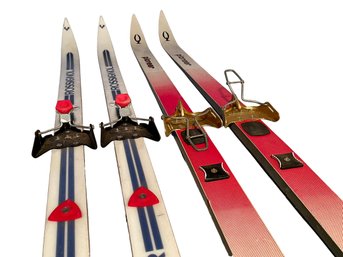 Two Pairs Of Vintage Children's Cross Country Skis