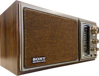 Vintage Sony Bass Reflex System AM/FM Electric Radio (A)