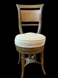 Upholstered Chair Straight Back And Swivels Nice Little Chair