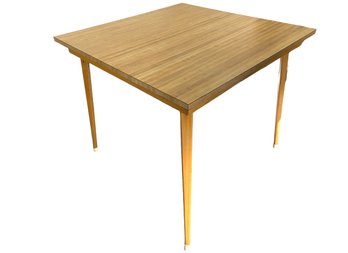 Mid Century Folding Card Table In A Light Wood Laminate 34' X 28'