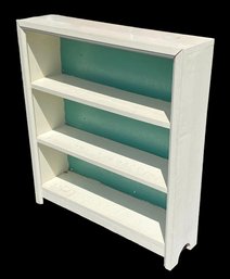 3 Shelf Wood Bookcase In White