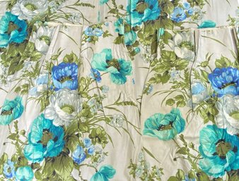 Four Panel Vintage Floral Drapes