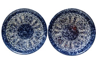 Pair Of Vintage Stoneware Plates