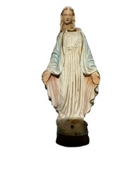 Vintage Chalkware Madonna Statue