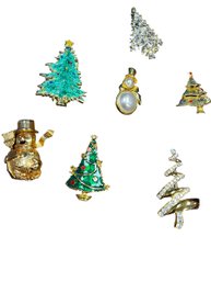 Assorted Vintage Christmas Brooch Pins