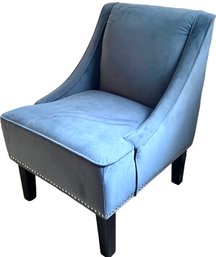 Modern Blue Ultra Suede Chair 23' X 26' X 32'