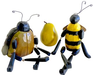 Adorable Vintage Wood And Metal Bug Sculpture 4' X 7' X 5'