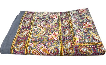 Full Size Block Print Cotton Tapestry By Homestead Textile Company
